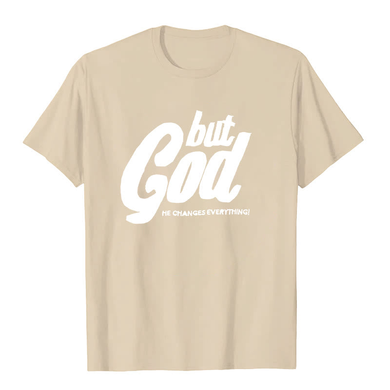 T-shirt à manches courtes premium Christianartworkshop But God - Beige - 2XL - image 8