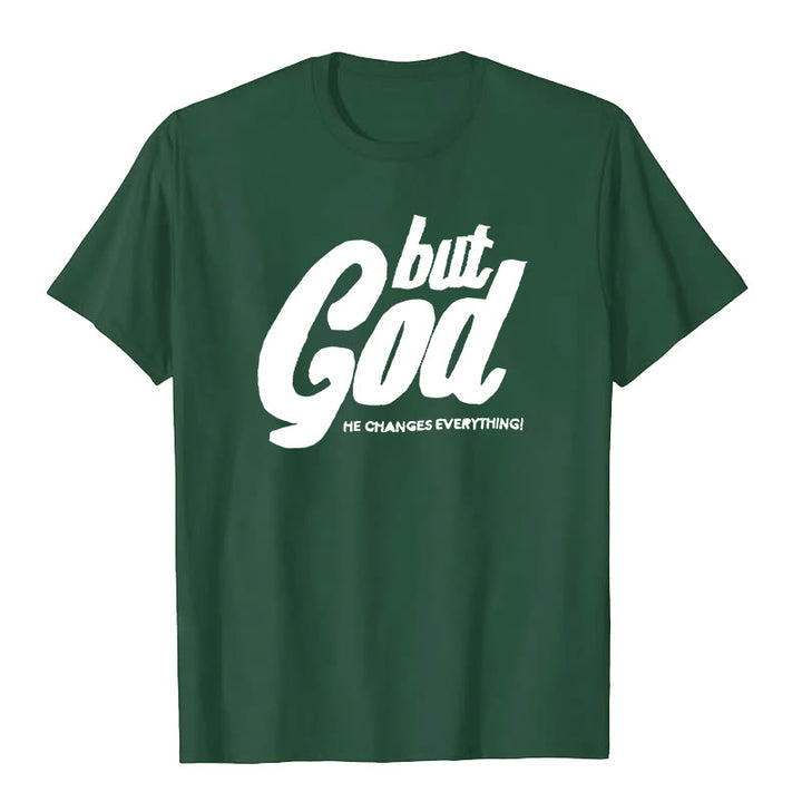 T-shirt à manches courtes premium Christianartworkshop But God - Vert - 2XL - image 1