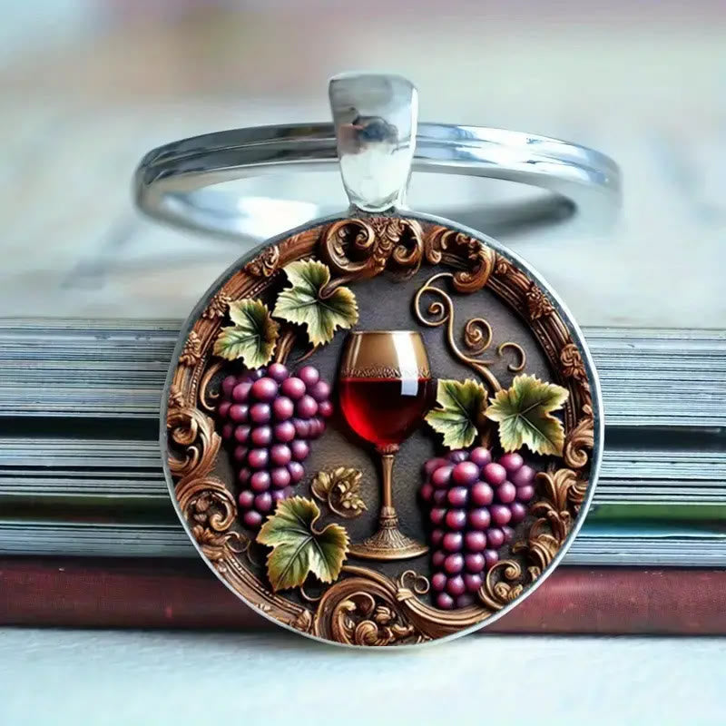 Christianartworkshop Porte-clés artistique en forme de raisin, symbole de la grâce sacramentelle : Relique narrative - image 1