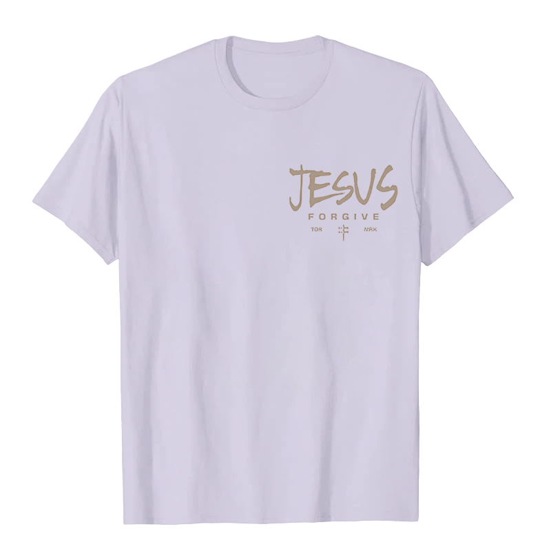 T-shirt unisexe Christianartworkshop, motif religieux Jésus Pardonne Couronne d'épines et Croix - image 10