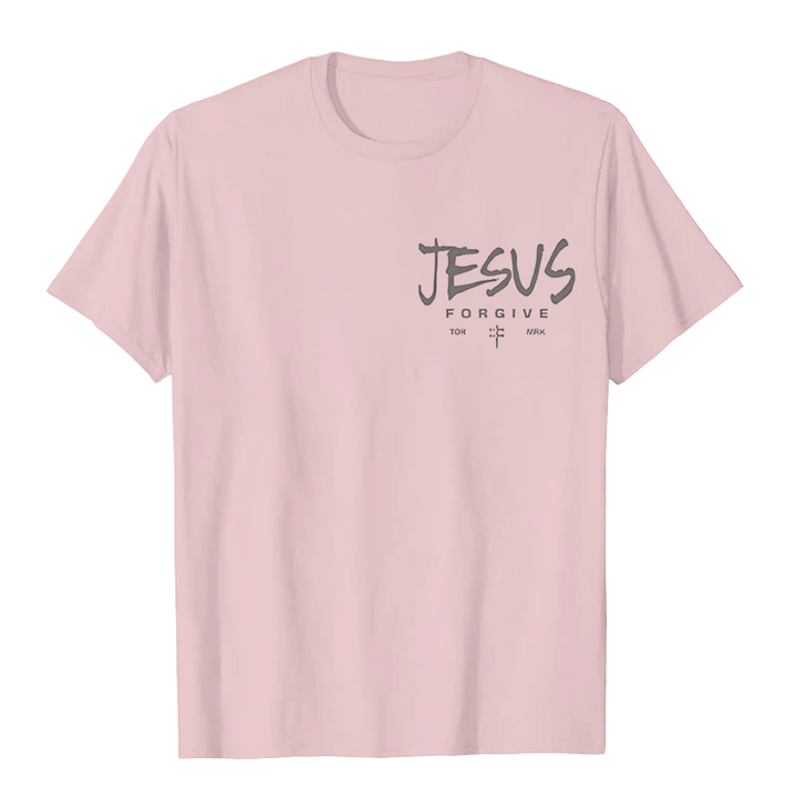 T-shirt unisexe Christianartworkshop, motif religieux Jésus Pardonne Couronne d'épines et Croix - image 19