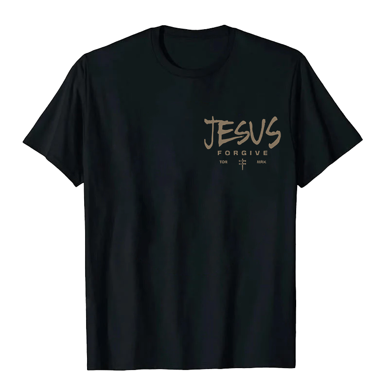 T-shirt unisexe Christianartworkshop, motif religieux Jésus Pardonne Couronne d'épines et Croix - image 25