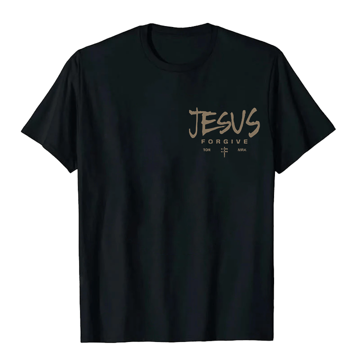 T-shirt unisexe Christianartworkshop, motif religieux Jésus Pardonne Couronne d'épines et Croix - image 25