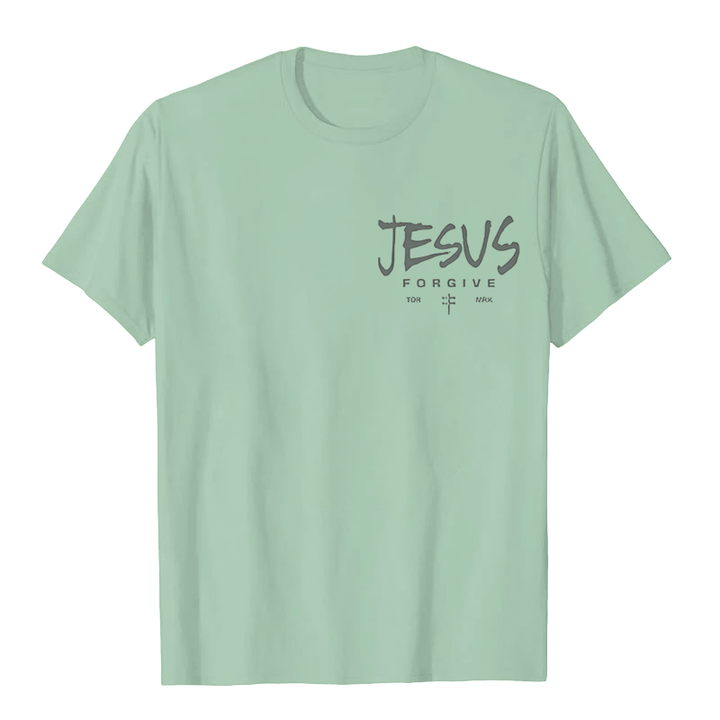 T-shirt unisexe Christianartworkshop, motif religieux Jésus Pardonne Couronne d'épines et Croix - image 16