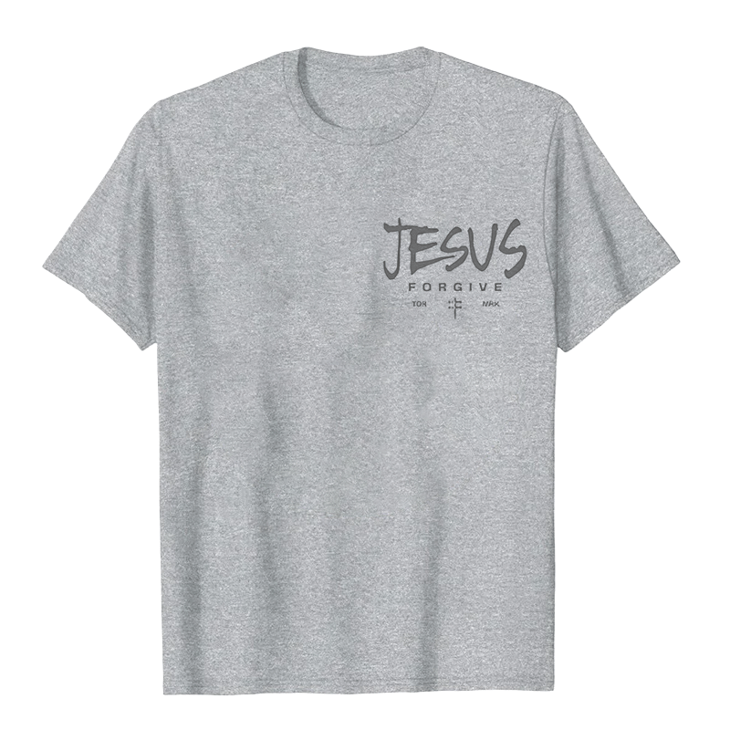 T-shirt unisexe Christianartworkshop, motif religieux Jésus Pardonne Couronne d'épines et Croix - image 13