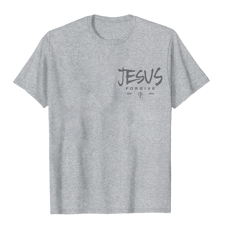 T-shirt unisexe Christianartworkshop, motif religieux Jésus Pardonne Couronne d'épines et Croix - image 13