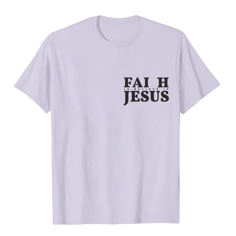T-shirt unisexe Christianartworkshop « La foi, c'est croire en Jésus » avec Matthieu 6:6 - image 13