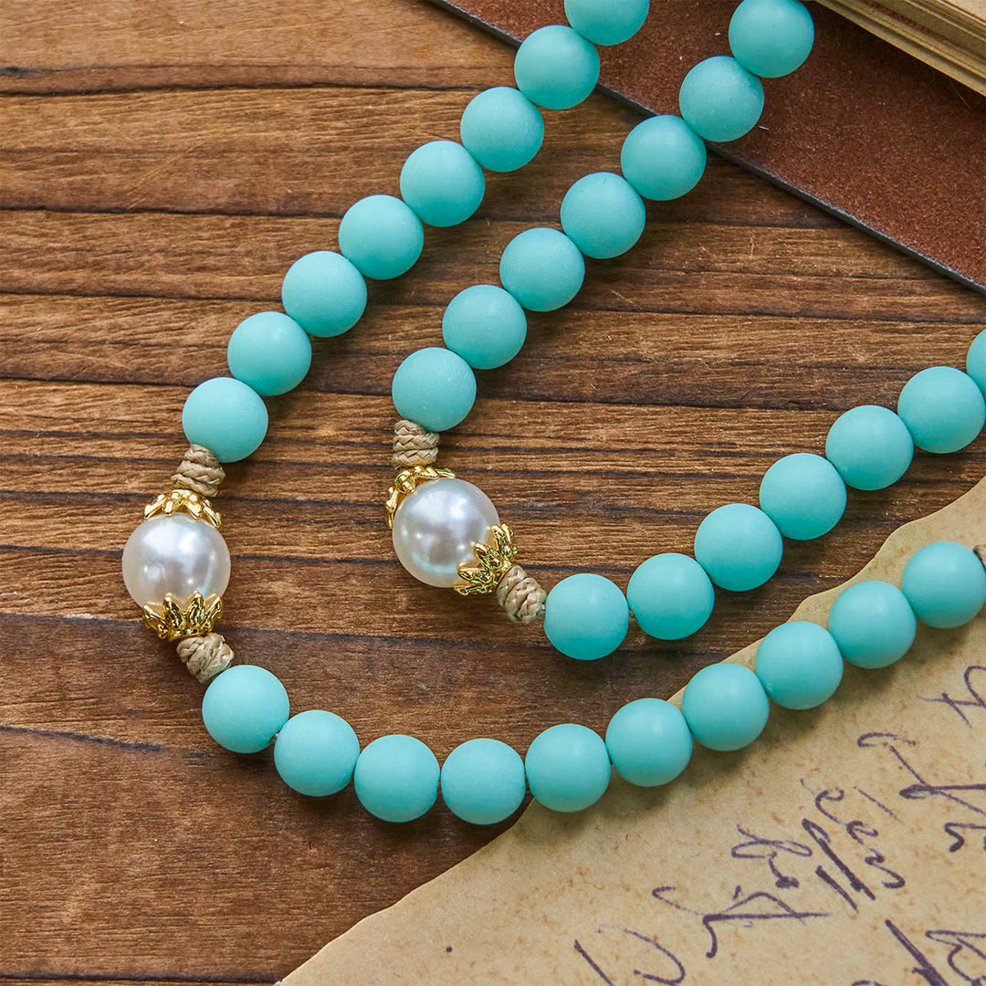 Christianartworkshop Chapelet fait main en perles vert menthe et perles, orné d'une médaille miraculeuse et d'un crucifix - image 7