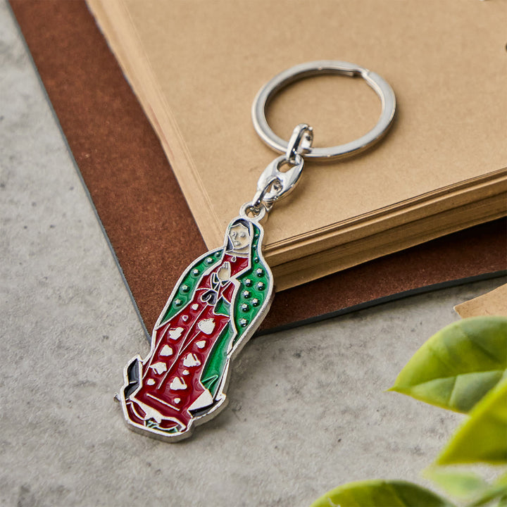 Christianartworkshop Porte-clés émaillé Notre-Dame de Guadalupe aux couleurs vives : La foi en couleurs éclatantes - image 4