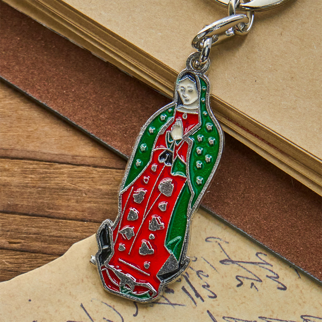 Christianartworkshop Porte-clés émaillé Notre-Dame de Guadalupe aux couleurs vives : La foi en couleurs éclatantes - image 2