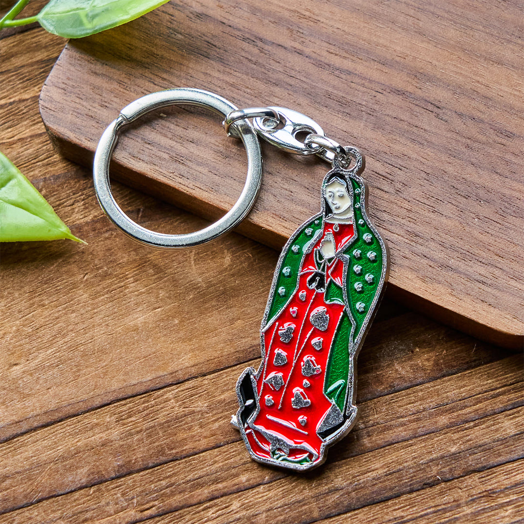 Christianartworkshop Porte-clés émaillé Notre-Dame de Guadalupe aux couleurs vives : La foi en couleurs éclatantes - image 1