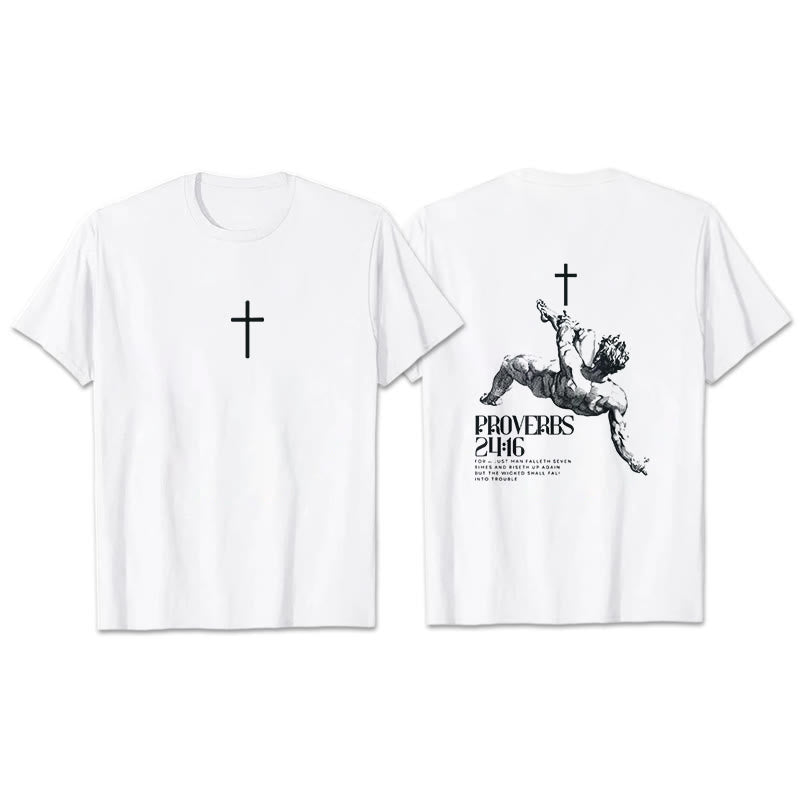 T-shirt chrétien Christianartworkshop Proverbes 24:16 - Blanc - 2XL - image 6