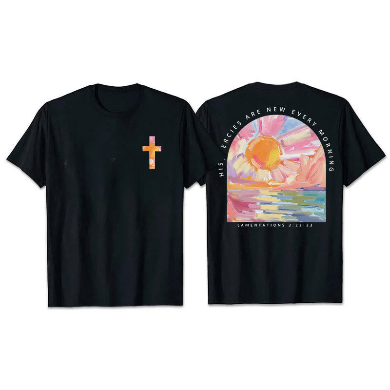 T-shirt Christianartworkshop « Sa miséricorde se renouvelle chaque matin » - Noir - 2XL - image 6