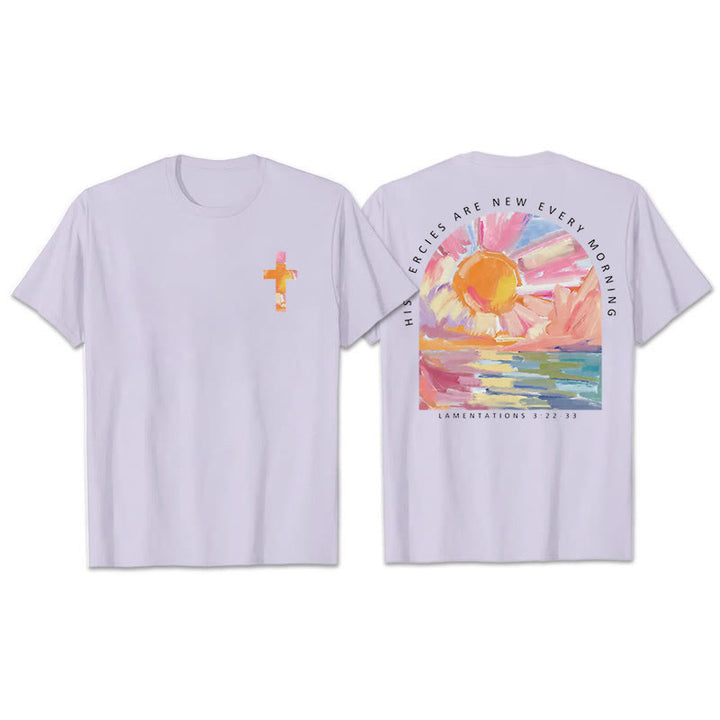 T-shirt Christianartworkshop « Sa miséricorde se renouvelle chaque matin » - Violet - 2XL - image 24