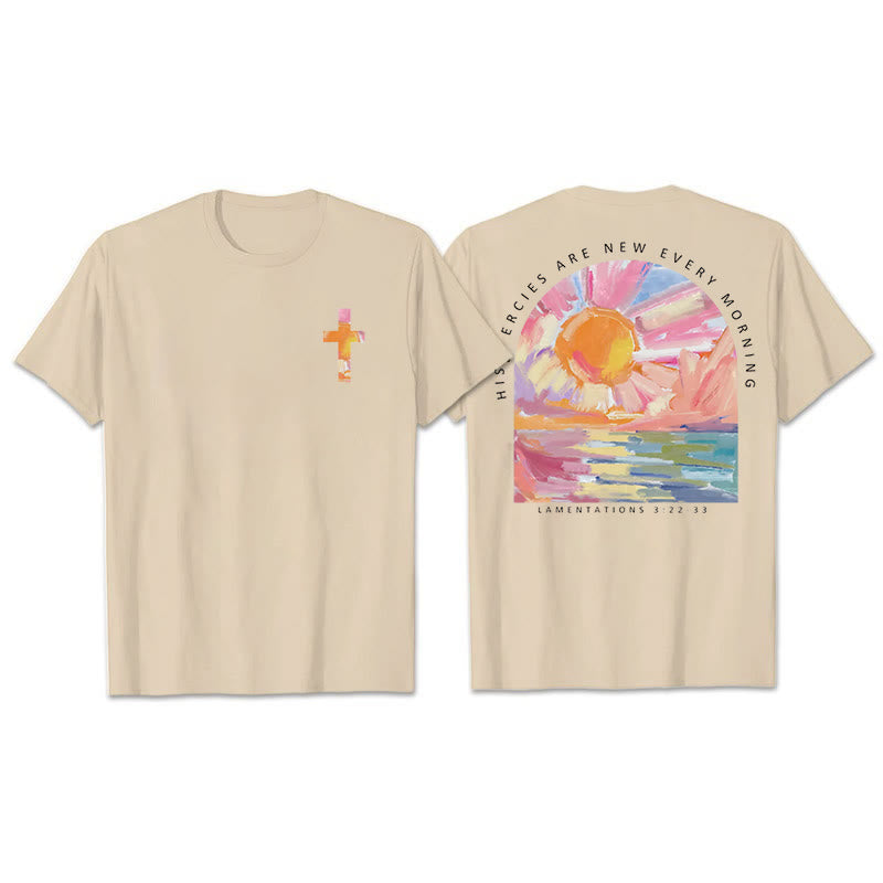 T-shirt Christianartworkshop « Sa miséricorde se renouvelle chaque matin » - Beige - 2XL - image 9