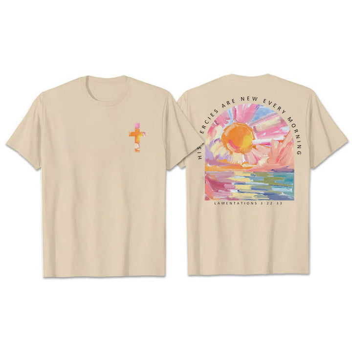 T-shirt Christianartworkshop « Sa miséricorde se renouvelle chaque matin » - Beige - 2XL - image 9