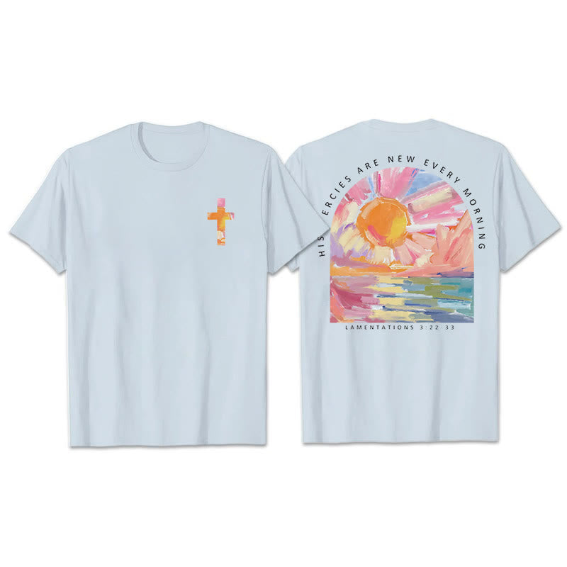 T-shirt Christianartworkshop « Sa miséricorde se renouvelle chaque matin » - Bleu - 2XL - image 12