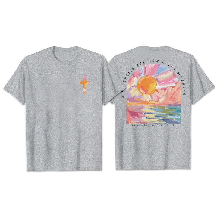 T-shirt Christianartworkshop « Sa miséricorde se renouvelle chaque matin » - Gris - 2XL - image 27