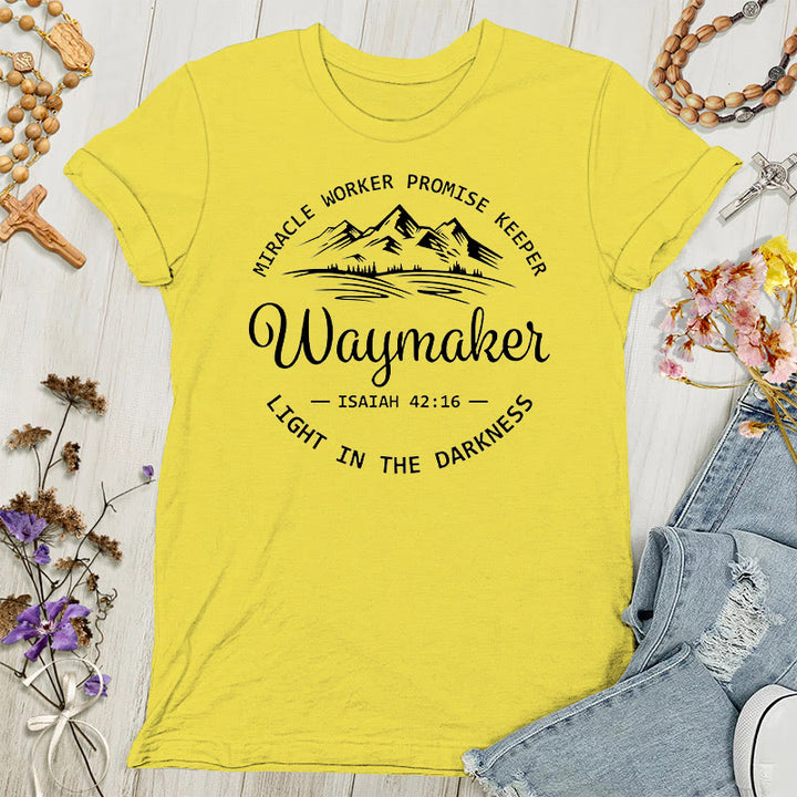 T-shirt inspirant pour femmes de Christianartworkshop Waymaker - Or - 4XL - image 2