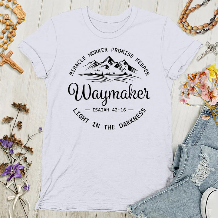 T-shirt inspirant pour femmes de Christianartworkshop Waymaker - Blanc - 4XL - image 7