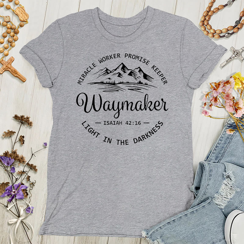T-shirt inspirant pour femmes de Christianartworkshop Waymaker - Gris - 4XL - image 6