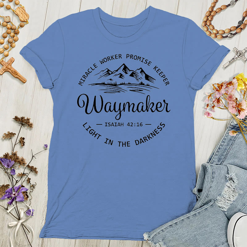 T-shirt inspirant pour femmes de Christianartworkshop Waymaker - Bleu - 4XL - image 3