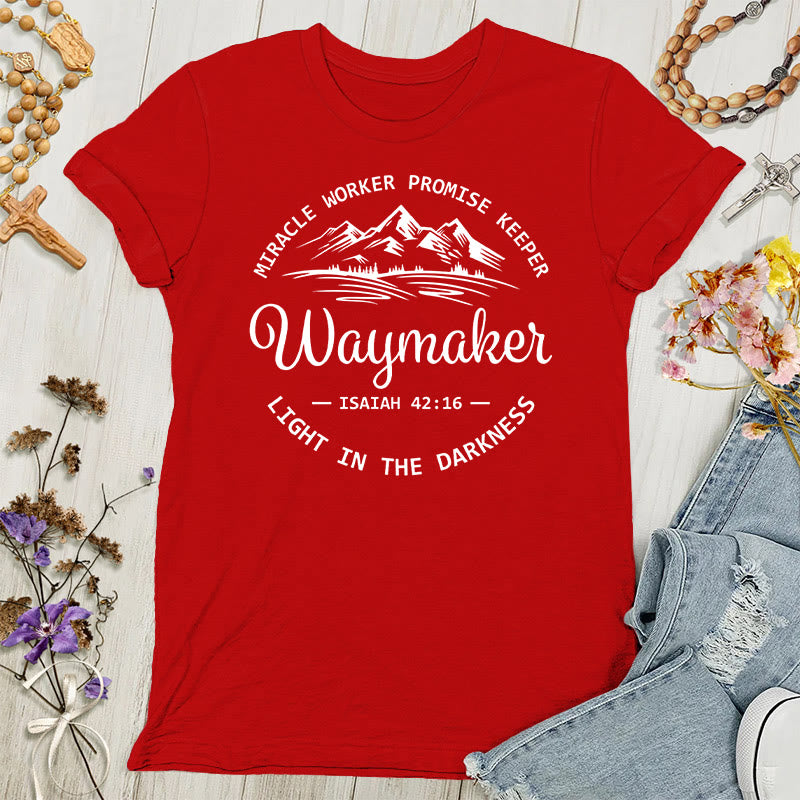 T-shirt inspirant pour femmes de Christianartworkshop Waymaker - Rouge - 4XL - image 1