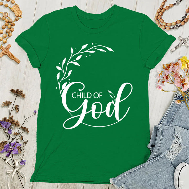 T-shirt adulte femme « Enfant de Dieu » de Christianartworkshop - Vert - 4XL - image 3