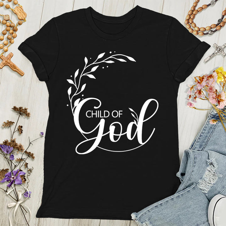 T-shirt adulte femme « Enfant de Dieu » de Christianartworkshop - Noir - 4XL - image 0