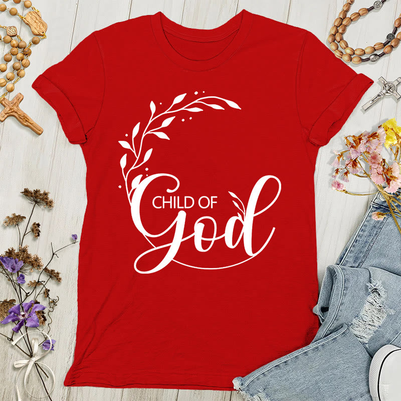 T-shirt adulte femme « Enfant de Dieu » de Christianartworkshop - Rouge - 4XL - image 1