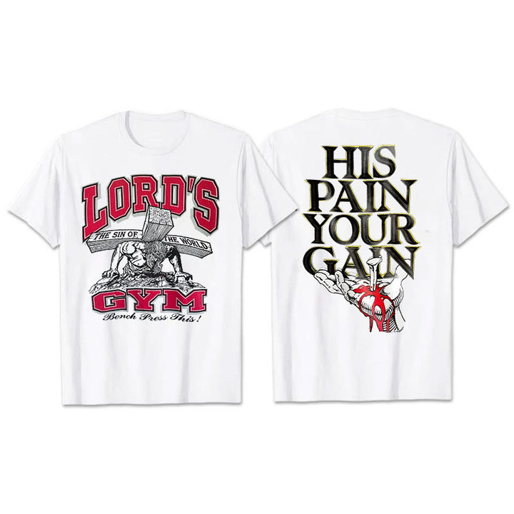 T-shirt Christianartworkshop Sa douleur, ton Gai - Blanc - 2XL - image 3