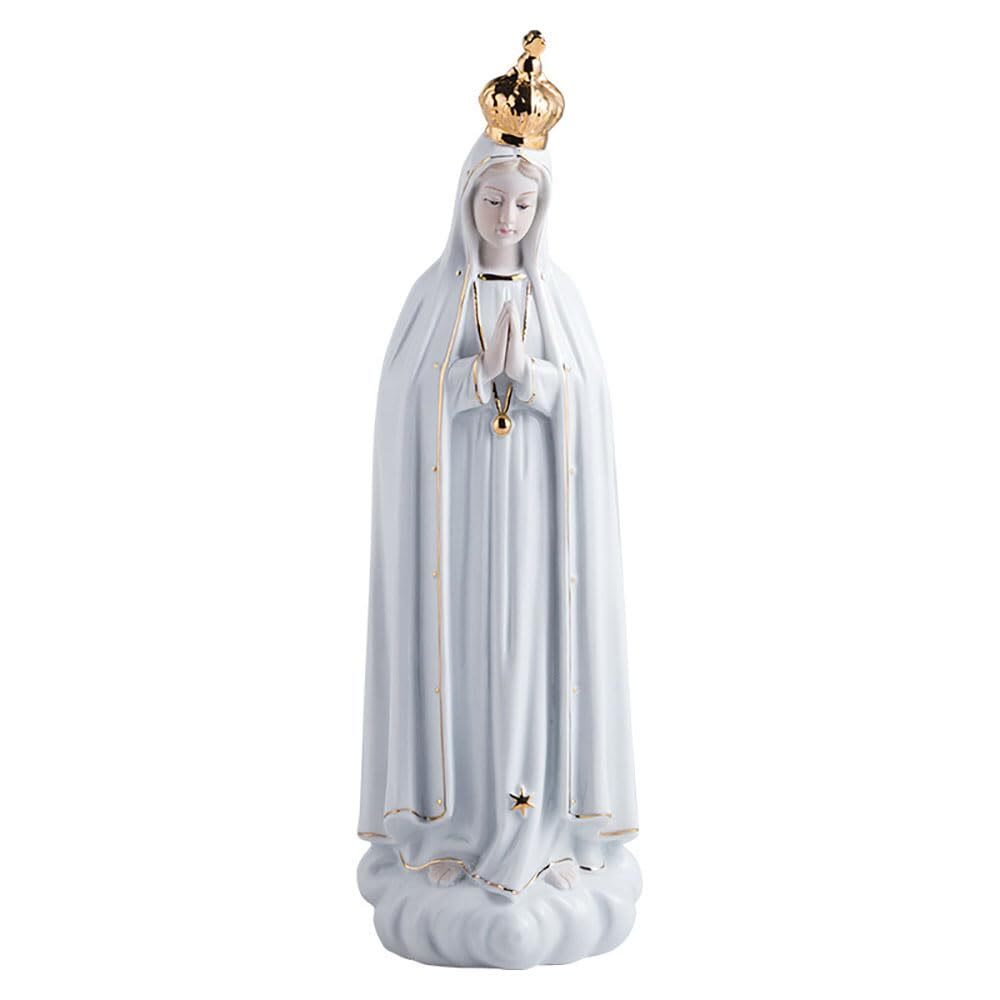 Christianartworkshop Statue classique de Notre-Dame de Fatima, ornement sacré pour coin prière - image 6