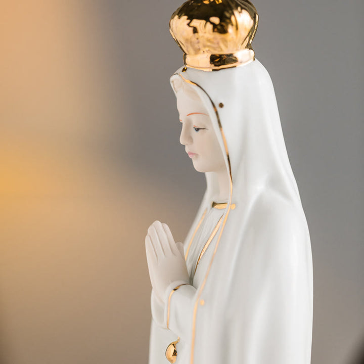 Christianartworkshop Statue classique de Notre-Dame de Fatima, ornement sacré pour coin prière - image 3