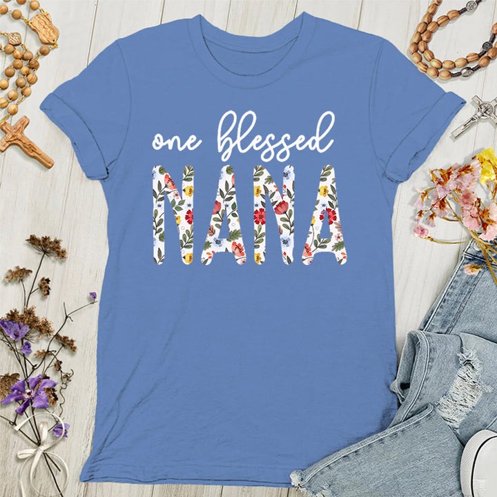 T-shirt pour femmes Christianartworkshop « Une grand-mère bénie » - Bleu - 4XL - image 4