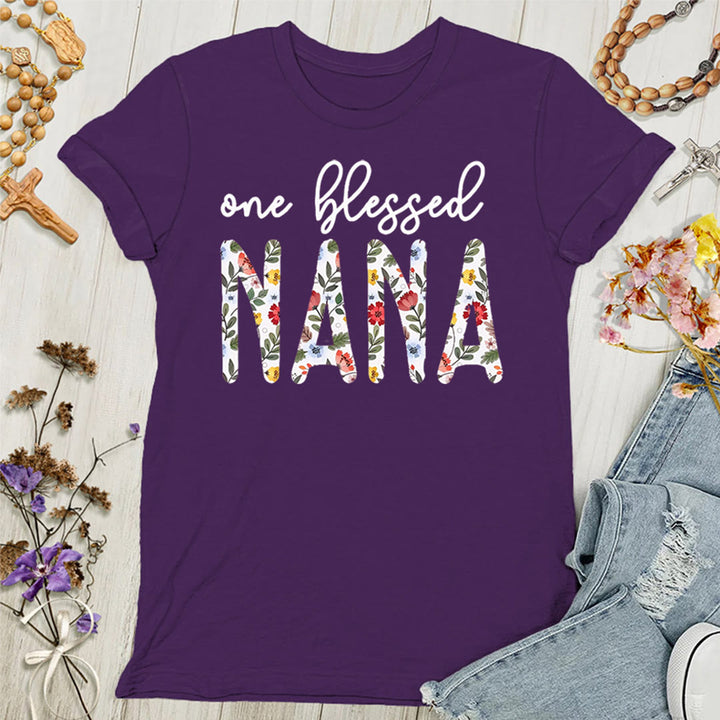 T-shirt pour femmes Christianartworkshop « Une grand-mère bénie » - Violet - 4XL - image 5