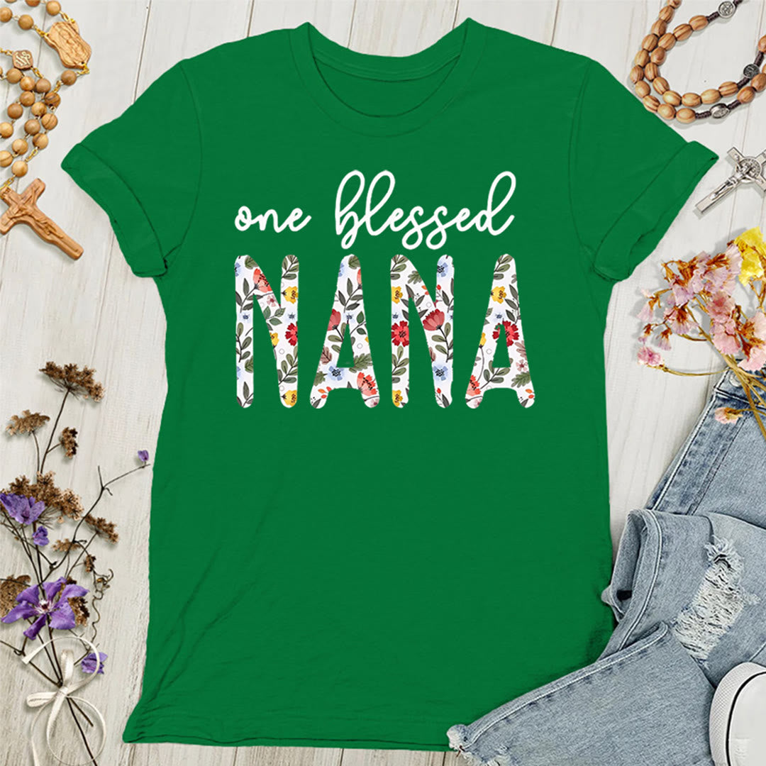 T-shirt pour femmes Christianartworkshop « Une grand-mère bénie » - Vert - 4XL - image 7