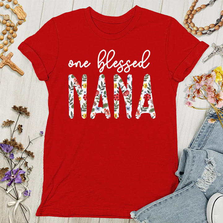 T-shirt pour femmes Christianartworkshop « Une grand-mère bénie » - Rouge - 4XL - image 6