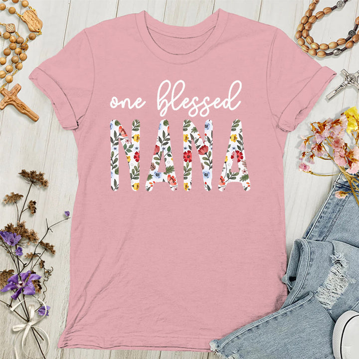 T-shirt pour femmes Christianartworkshop « Une grand-mère bénie » - Rose - 4XL - image 3