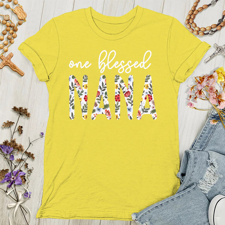 T-shirt pour femmes Christianartworkshop « Une grand-mère bénie » - Jaune - 4XL - image 8