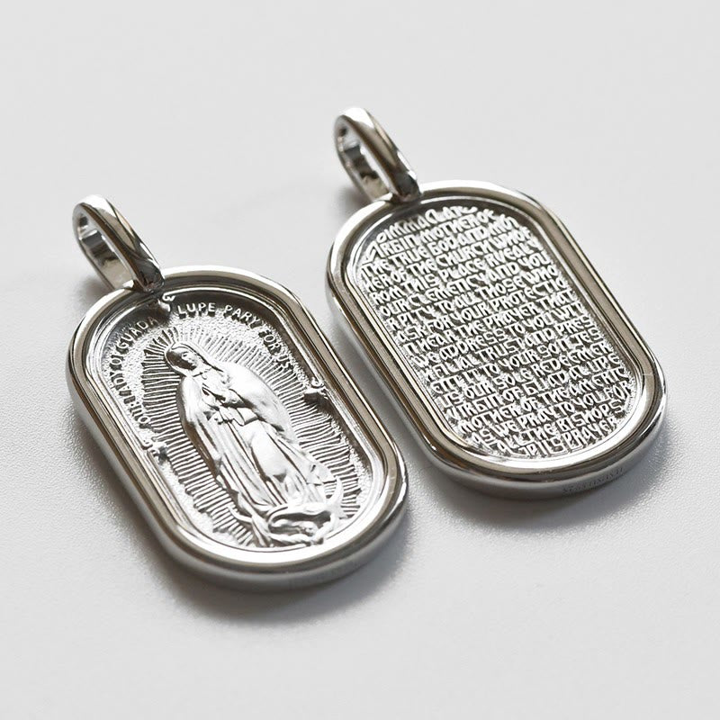 Collier pendentif élégant Notre-Dame de Guadalupe en argent sterling 925 de Christianartworkshop - image 2