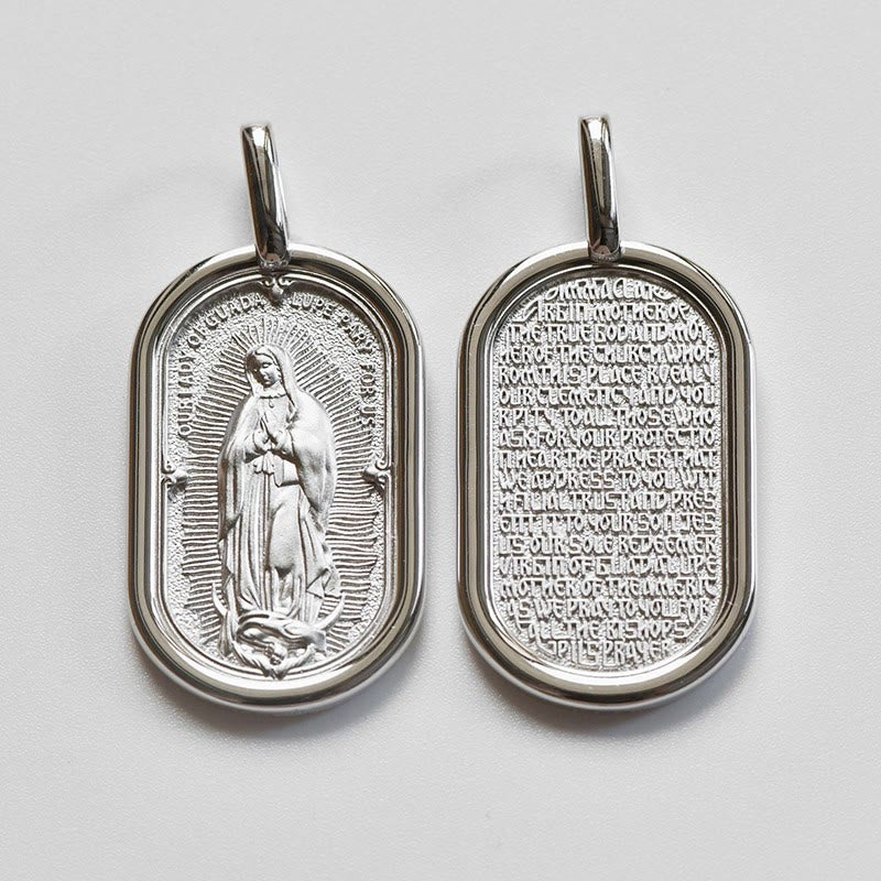 Collier pendentif élégant Notre-Dame de Guadalupe en argent sterling 925 de Christianartworkshop - image 1
