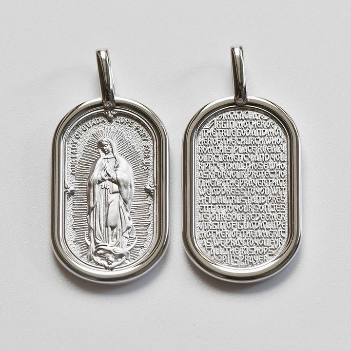 Collier pendentif élégant Notre-Dame de Guadalupe en argent sterling 925 de Christianartworkshop - image 1