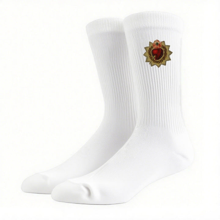 Christianartworkshop Chaussettes montantes Amour Divin Sacré-Cœur de Jésus : Marchez dans la dévotion - image 9