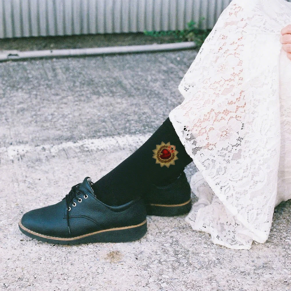 Christianartworkshop Chaussettes montantes Amour Divin Sacré-Cœur de Jésus : Marchez dans la dévotion - image 3