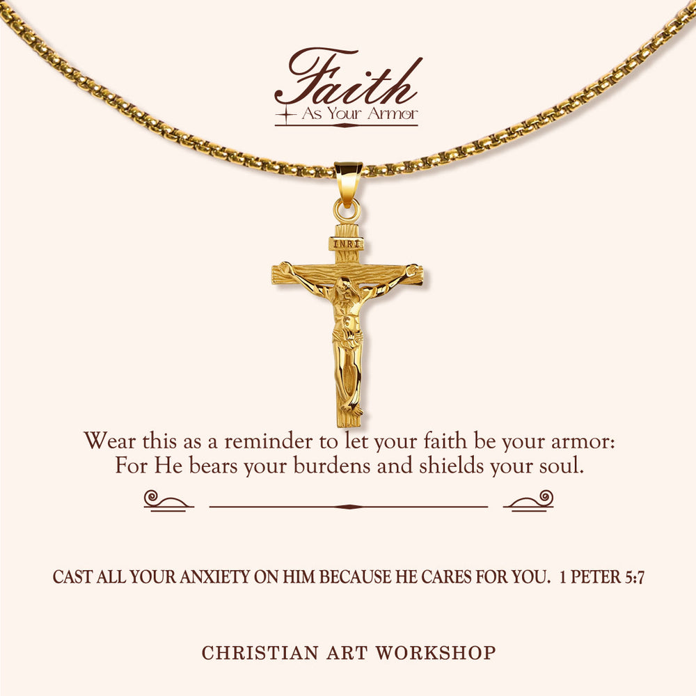 Christianartworkshop LA FOI COMME ARMURE : Collier pendentif crucifix - LA FOI COMME ARMURE-2 - image 1