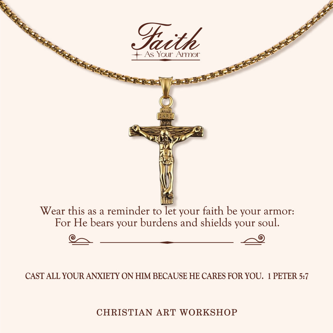 Christianartworkshop LA FOI COMME ARMURE : Collier pendentif crucifix - LA FOI COMME ARMURE-1 - image 0
