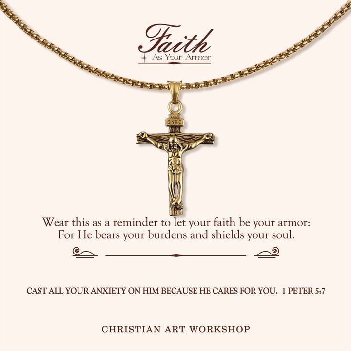 Christianartworkshop LA FOI COMME ARMURE : Collier pendentif crucifix - LA FOI COMME ARMURE-1 - image 0