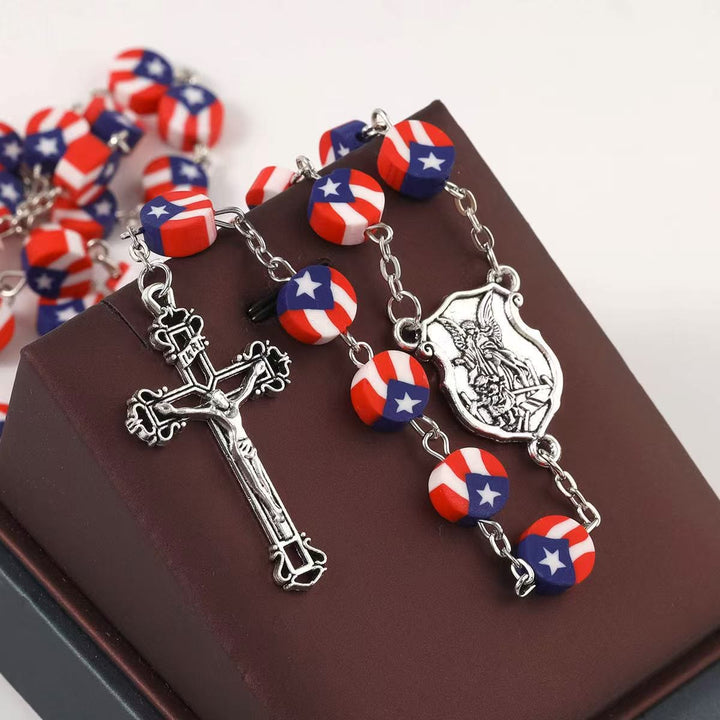 Christianartworkshop Chapelet patriotique de l'indépendance américaine avec l'ange gardien saint Michel - Rosaire patriotique - image 0