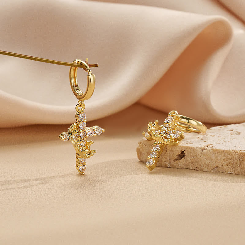Christianartworkshop Collier et boucles d'oreilles croix « Couronnée dans la foi » modernes - image 13