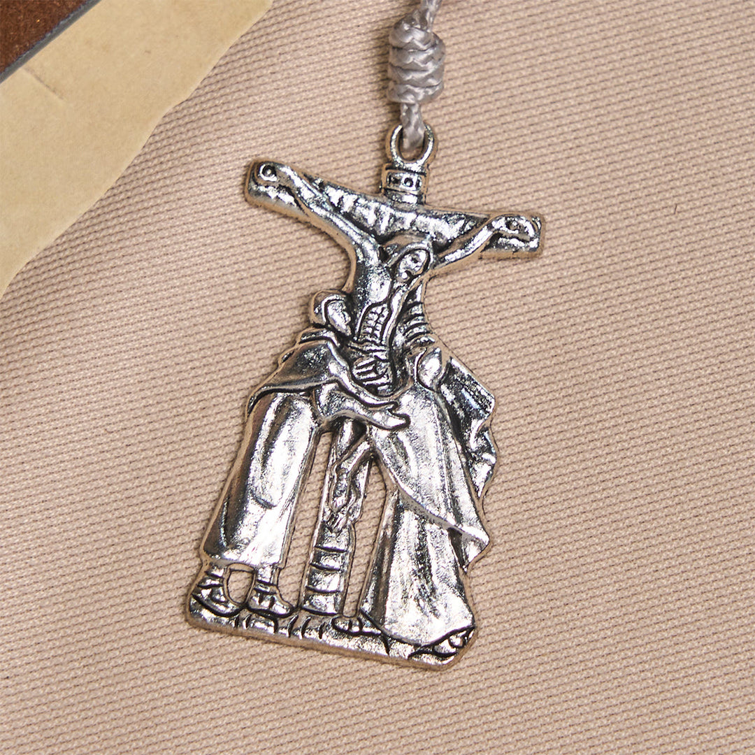 Christianartworkshop Chapelet mat lavande orné d'une scène de crucifixion et d'une médaille miraculeuse - image 6